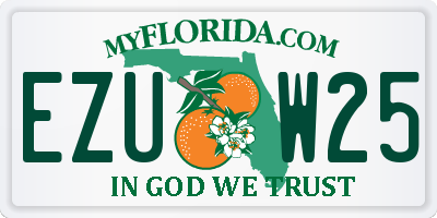 FL license plate EZUW25