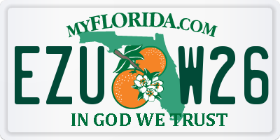 FL license plate EZUW26