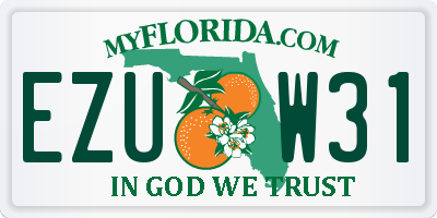 FL license plate EZUW31