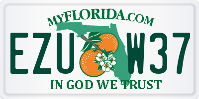 FL license plate EZUW37