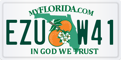 FL license plate EZUW41