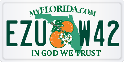 FL license plate EZUW42