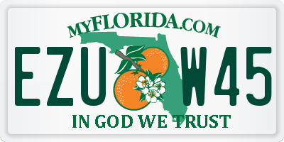 FL license plate EZUW45