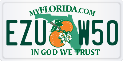 FL license plate EZUW50