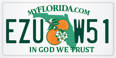 FL license plate EZUW51