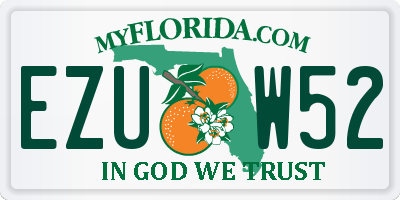 FL license plate EZUW52