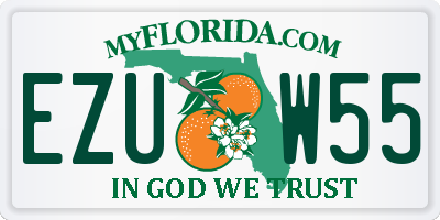 FL license plate EZUW55