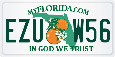 FL license plate EZUW56