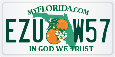 FL license plate EZUW57