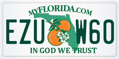 FL license plate EZUW60