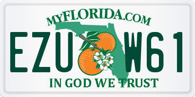 FL license plate EZUW61