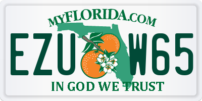 FL license plate EZUW65