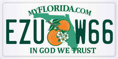 FL license plate EZUW66