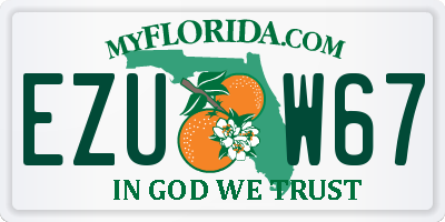 FL license plate EZUW67