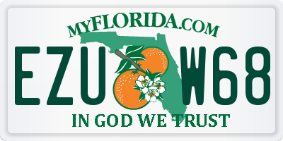 FL license plate EZUW68