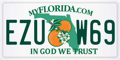 FL license plate EZUW69