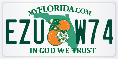 FL license plate EZUW74