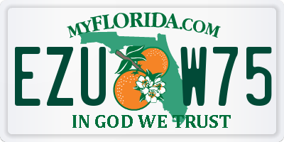 FL license plate EZUW75