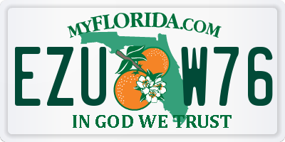 FL license plate EZUW76