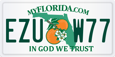 FL license plate EZUW77