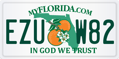 FL license plate EZUW82