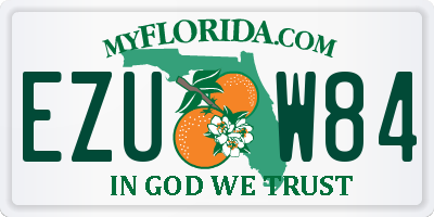 FL license plate EZUW84