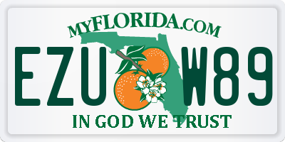 FL license plate EZUW89