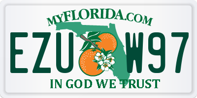 FL license plate EZUW97