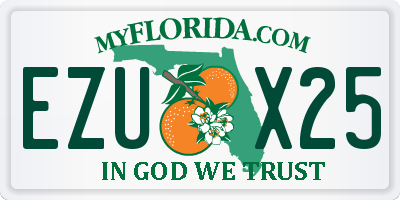 FL license plate EZUX25