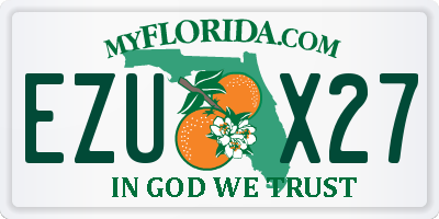 FL license plate EZUX27