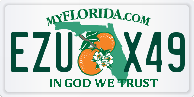 FL license plate EZUX49