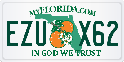 FL license plate EZUX62