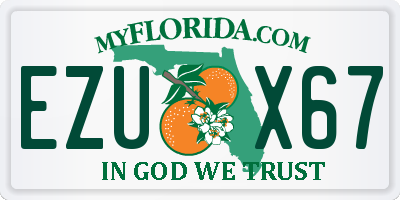 FL license plate EZUX67