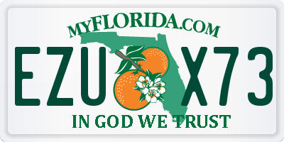 FL license plate EZUX73