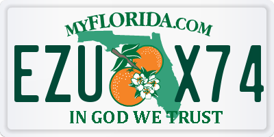 FL license plate EZUX74