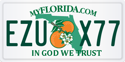 FL license plate EZUX77