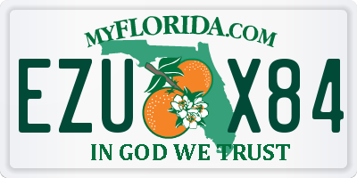 FL license plate EZUX84