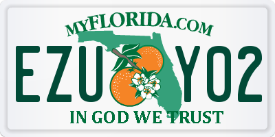 FL license plate EZUY02