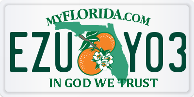 FL license plate EZUY03