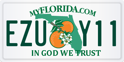 FL license plate EZUY11