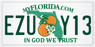 FL license plate EZUY13