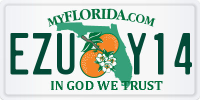 FL license plate EZUY14