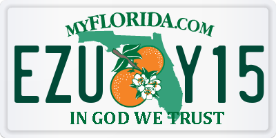 FL license plate EZUY15