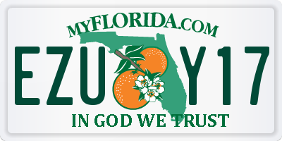 FL license plate EZUY17