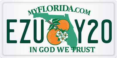 FL license plate EZUY20