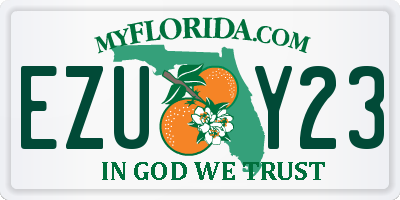 FL license plate EZUY23