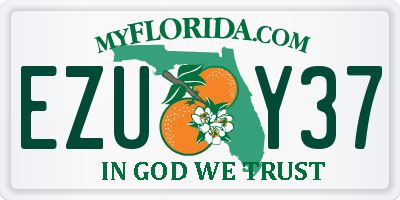 FL license plate EZUY37