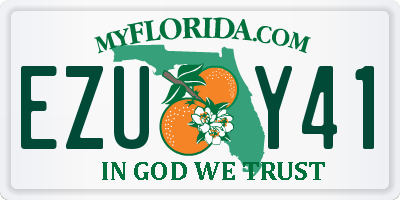 FL license plate EZUY41