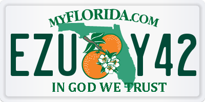 FL license plate EZUY42