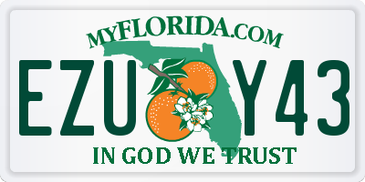 FL license plate EZUY43